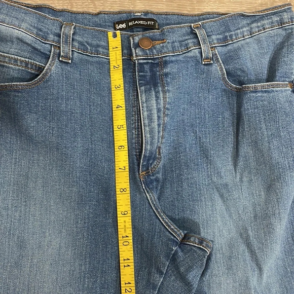 Lee Stretch Relaxed Fit Straight Leg Denim Jean 12 Long - Picture 5 of 15